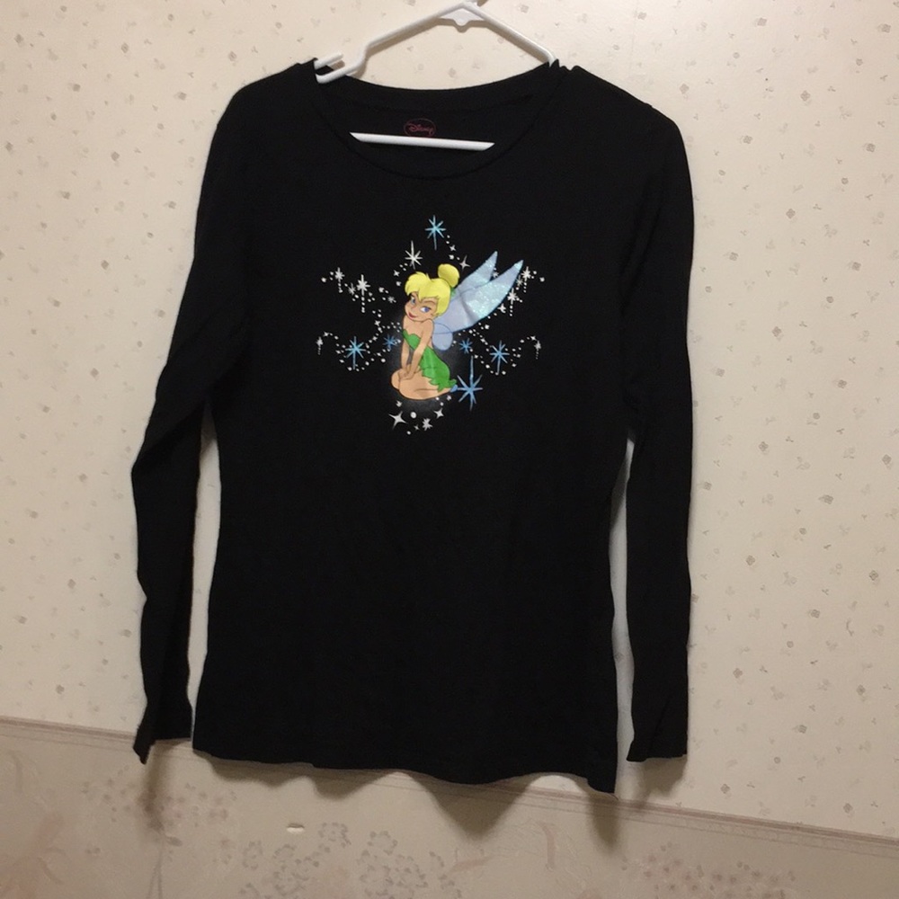 Disney black long sleeve Tinker Bell tee